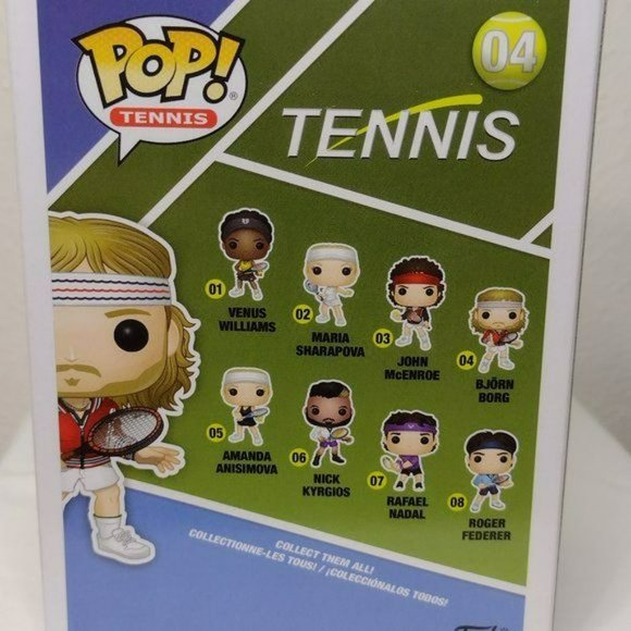 Tennis Legends Bjorn Borg Funko Pop 04 6,5 X 4,72 X 3,62 Inches. - Picture 6 of 9